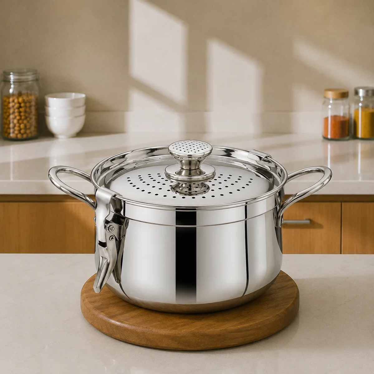 Belly Rice Strainer Pot
