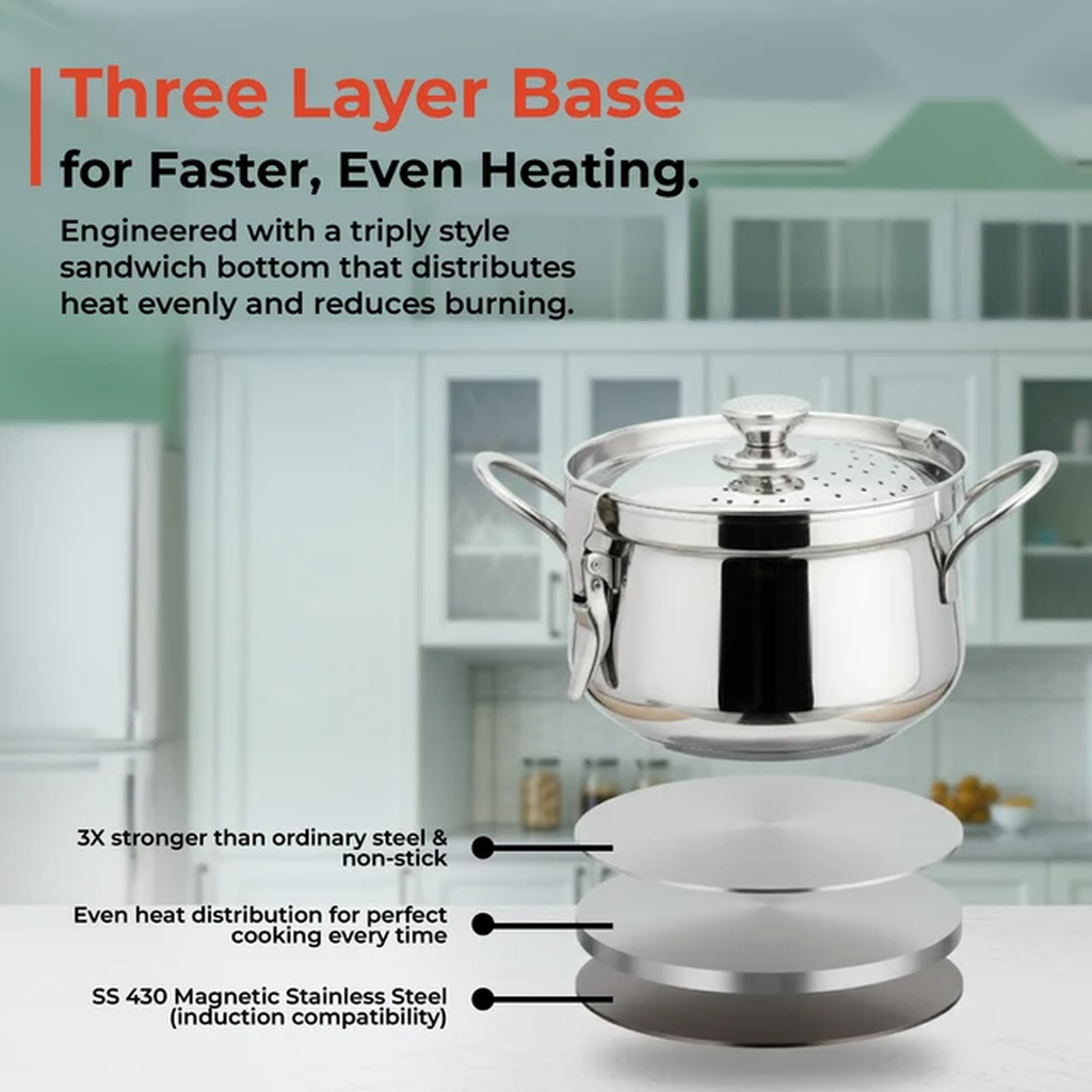 Belly Rice Strainer Pot