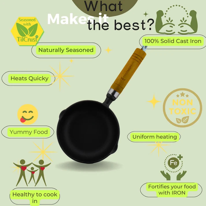 Trilonium Cast Iron Tadka Pan