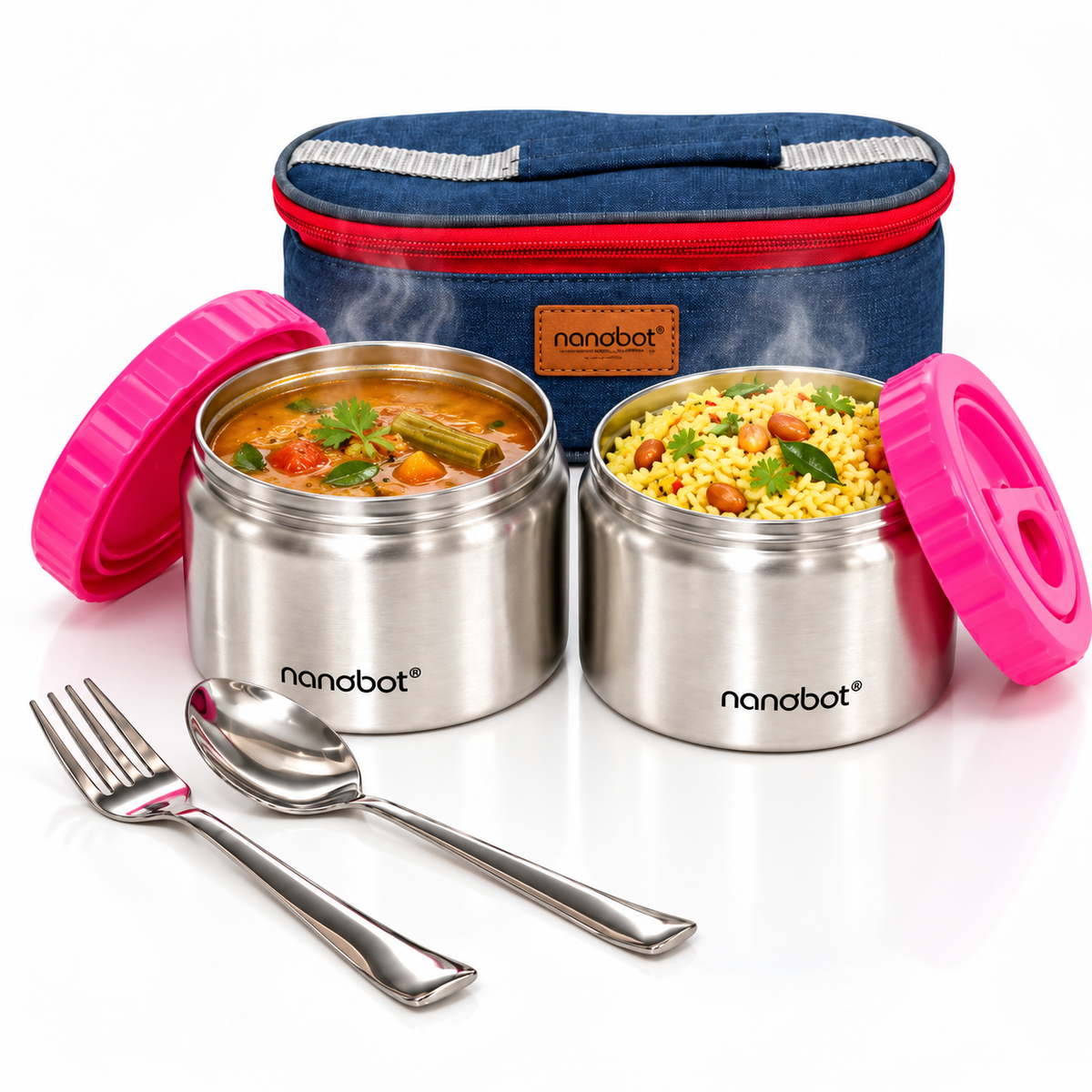 Vacuum Insulated Lunch ( Dual Container with Bag )