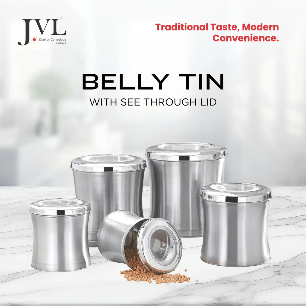 JVL - SS Belly Storage Tin