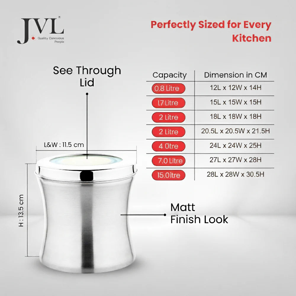 JVL - SS Belly Storage Tin