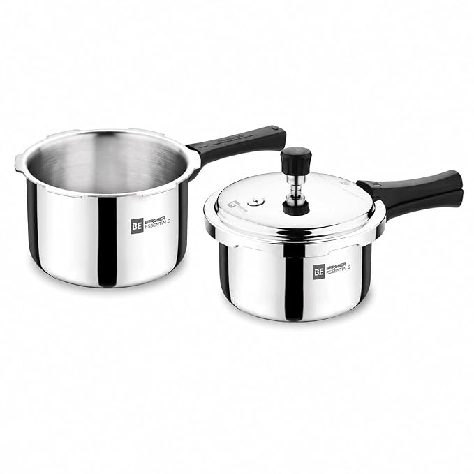 2L+3L Bergner Triply Cooker Combo (1 common cooker lid)