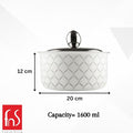Elegant Designer Hot Box - (Pearl White Netted Design)
