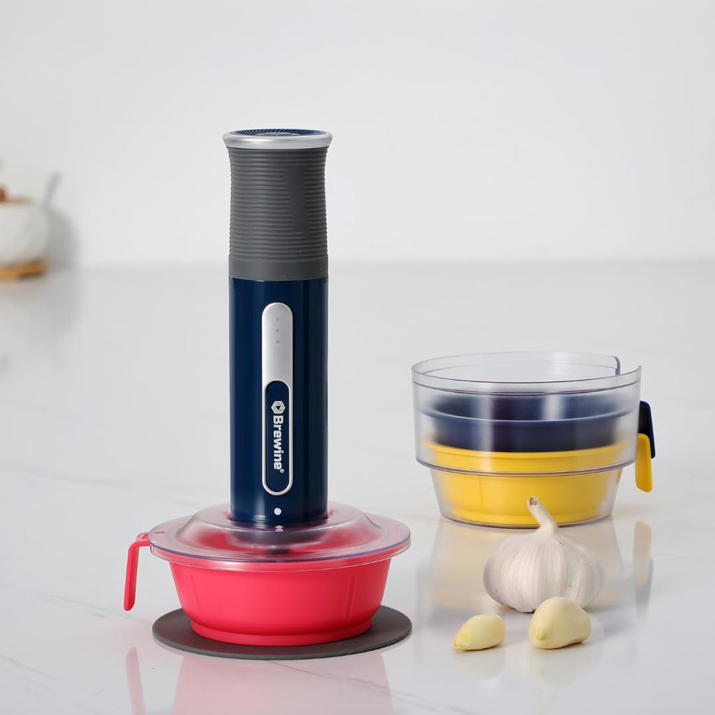 Brewine - Cordless Garlic Peeler & Vegetable Chopper