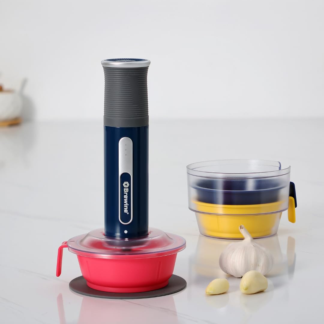 Brewine - Cordless Garlic Peeler & Vegetable Chopper