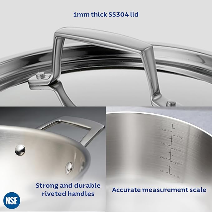 Tramontina AEION TriPly Stainless Steel Casserole
