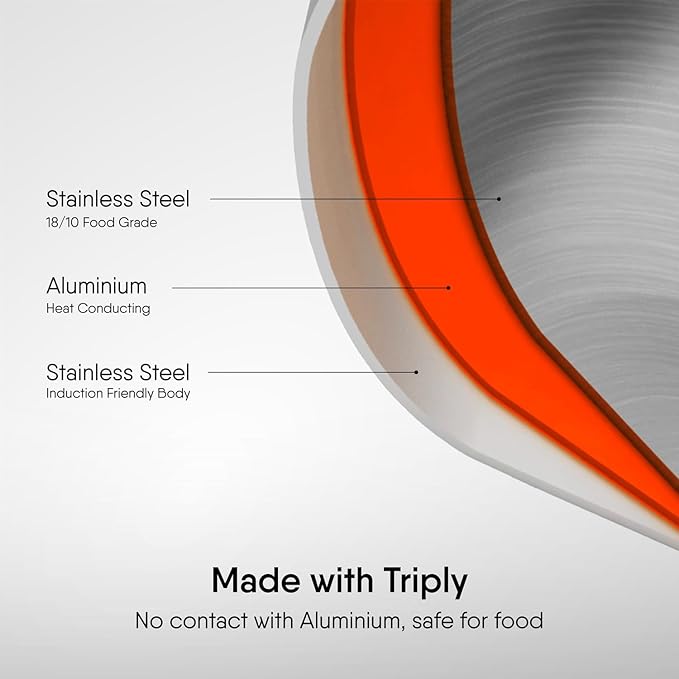 Stahl Triply Tadka pan