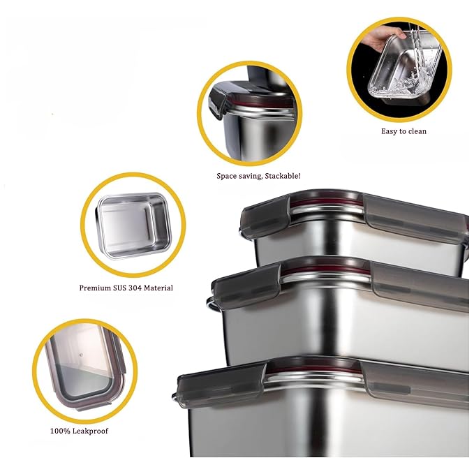 SS Microwave Containers