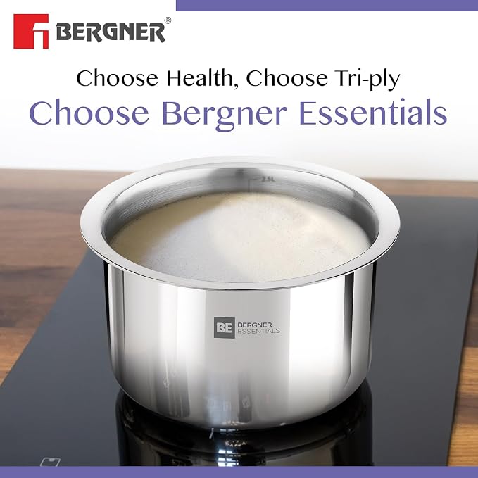 Bergner Essentials Tri-Ply Stainless Steel Tope