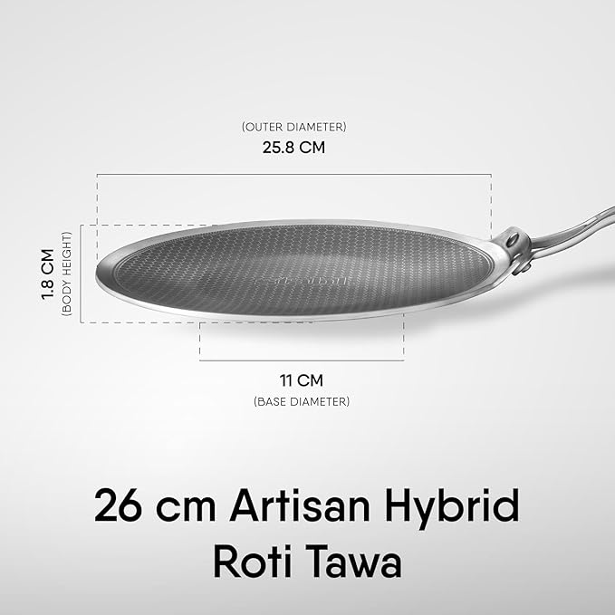 Triply Hexaridge Tawa Series - (Concave Roti Tawa)