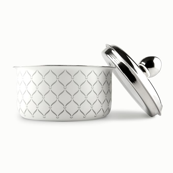 Elegant Designer Hot Box - (Pearl White Netted Design)