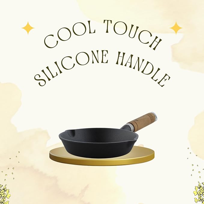 Trilonium Cast Iron Fry Pan Wooden handle