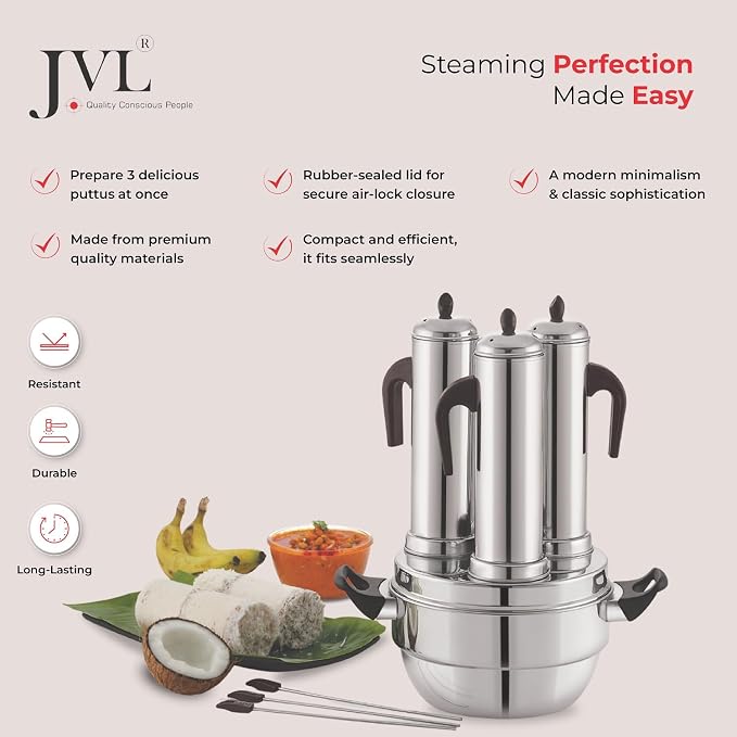 JVL - 2 in 1 Puttu Maker