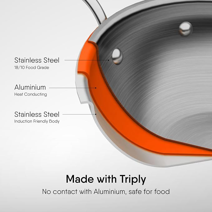Stahl Triply wok - SS Lid