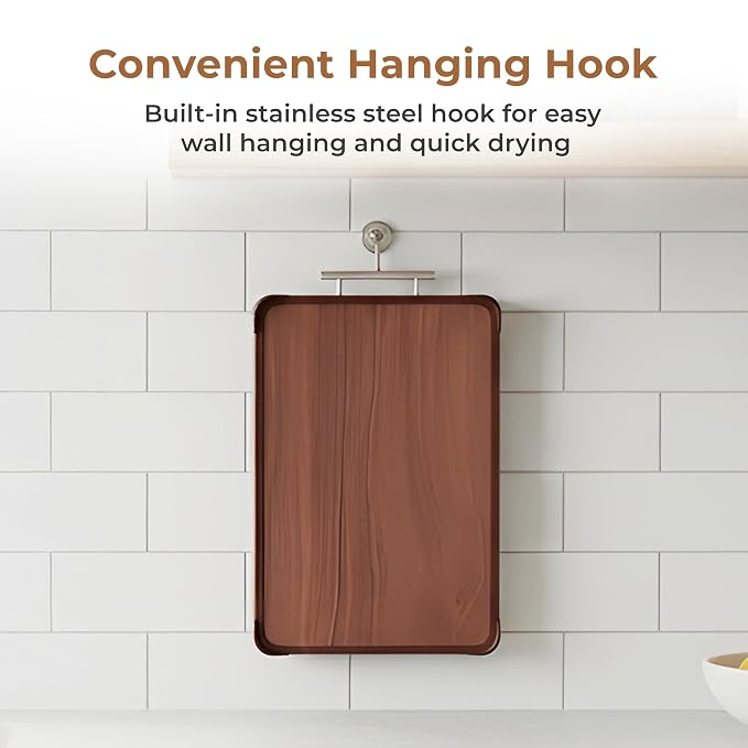 Dual Side Chopping Board - (Steel & Wood)