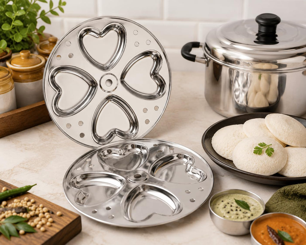 Shapes Idli Plates ( Heart, Traingle, Square )