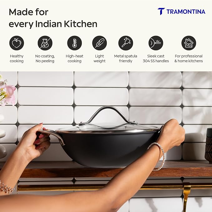 Tramontina Heritage Iron Kadai with Lid