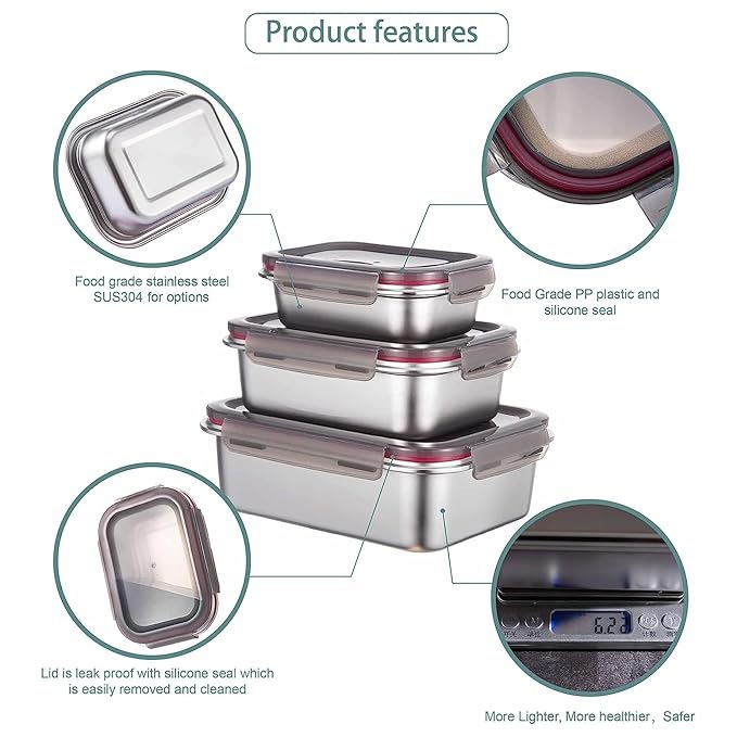SS Microwave Containers