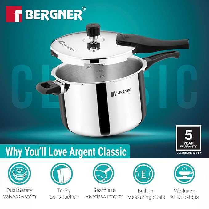 Bergner Triply Cooker Argent Classic
