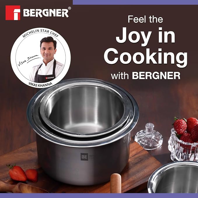 Bergner Essentials Tri-Ply Stainless Steel Tope