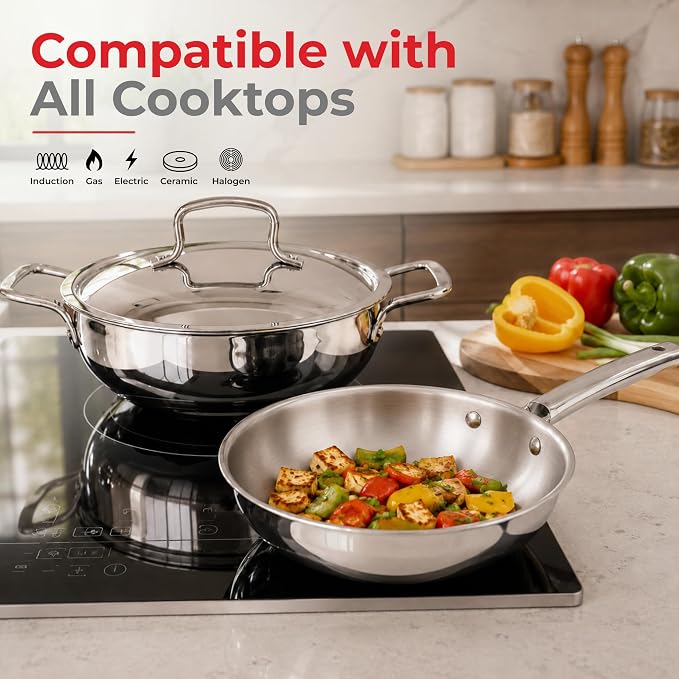 Vinod 3pcs Triply Grandior Cookware Set