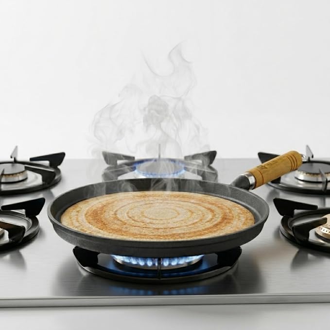 TRILONIUM Cast Iron Dosa Tawa (Triple Seasoned )