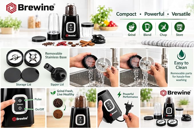 Brewine - NutriFit Blender & Grinder