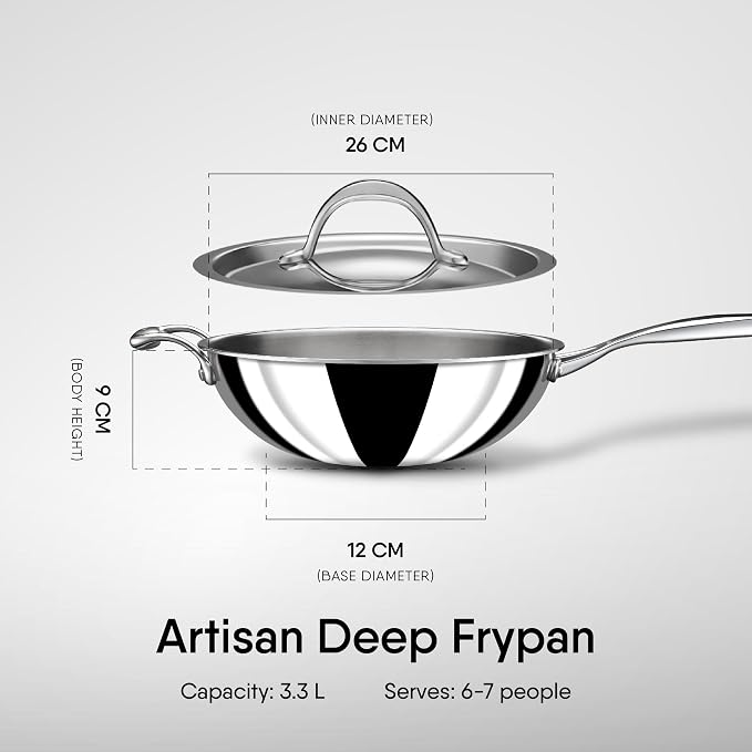 Stahl Triply wok - SS Lid
