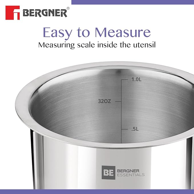 Bergner Essentials Tri-Ply Stainless Steel Tope