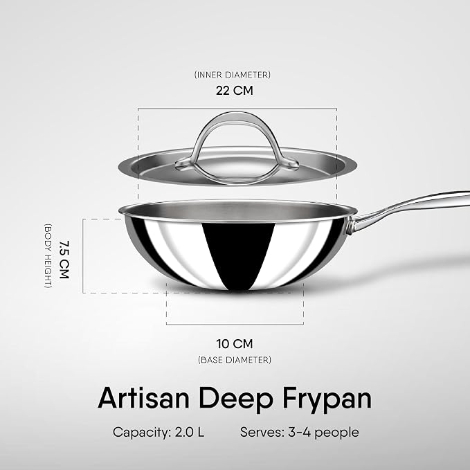 Stahl Triply wok - SS Lid