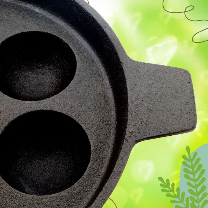 Trilonium Cast Iron Paniyaram Pan 7pits Round