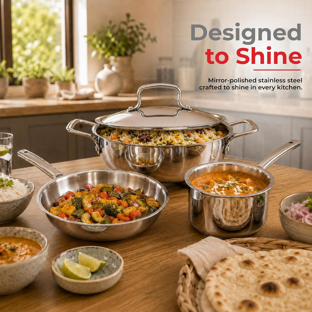 Vinod 3pcs Triply Grandior Cookware Set