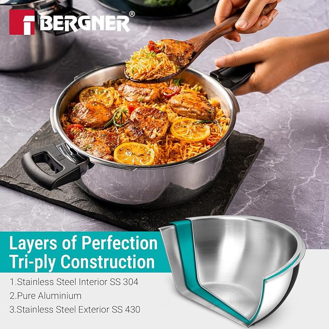Bergner Triply Cooker Argent Classic