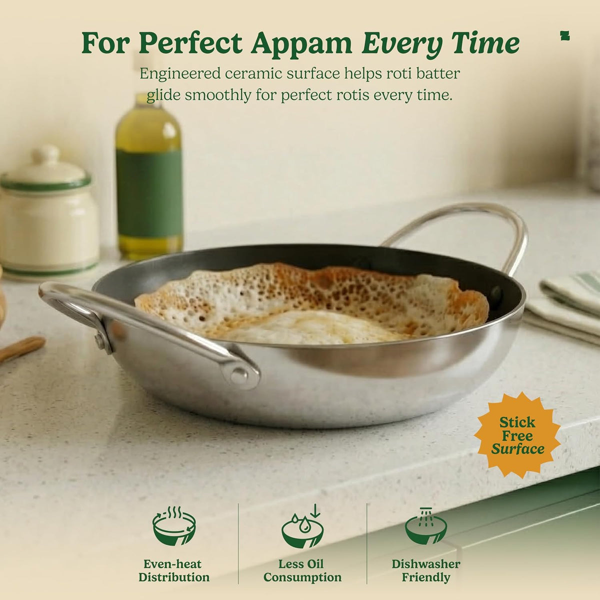 Induction compatible Appachatti