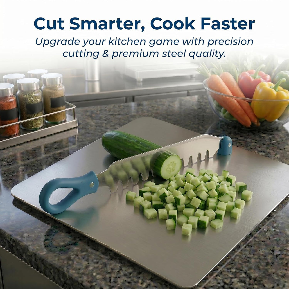 SS Chopping Board with Blade attachment