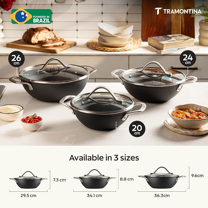 Tramontina Heritage Iron Kadai with Lid