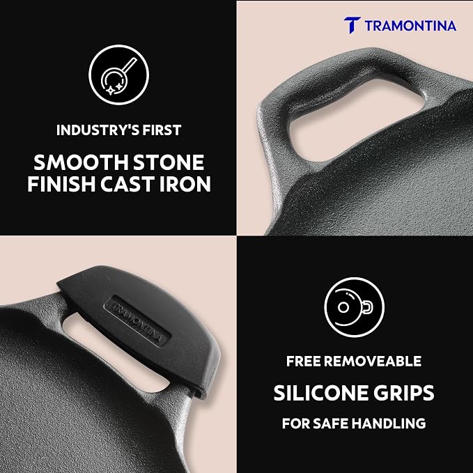 Tramontina Dosa Tawa Series (Pre-Seasoned Cast Iron) Flat Tawa