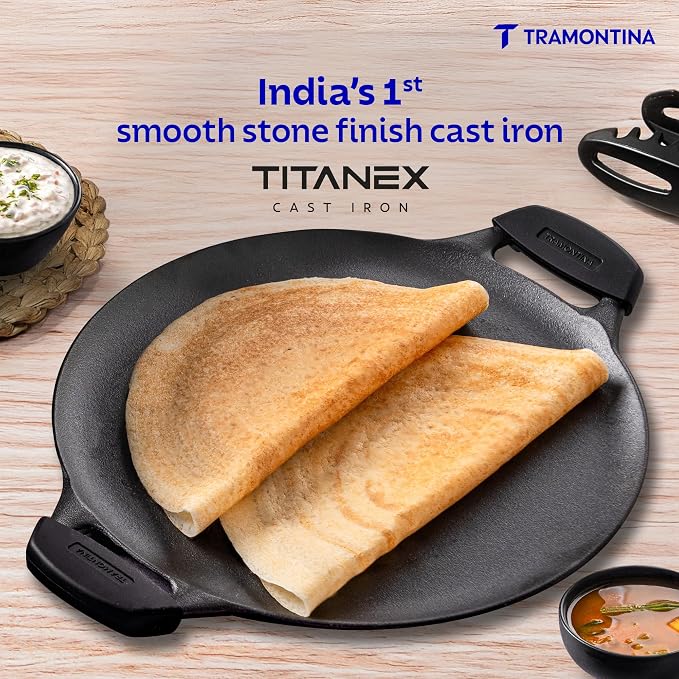 Tramontina Dosa Tawa Series (Pre-Seasoned Cast Iron) Flat Tawa