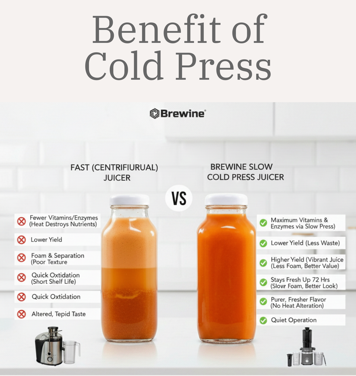 Brewine - Cold Press Slow Juicer