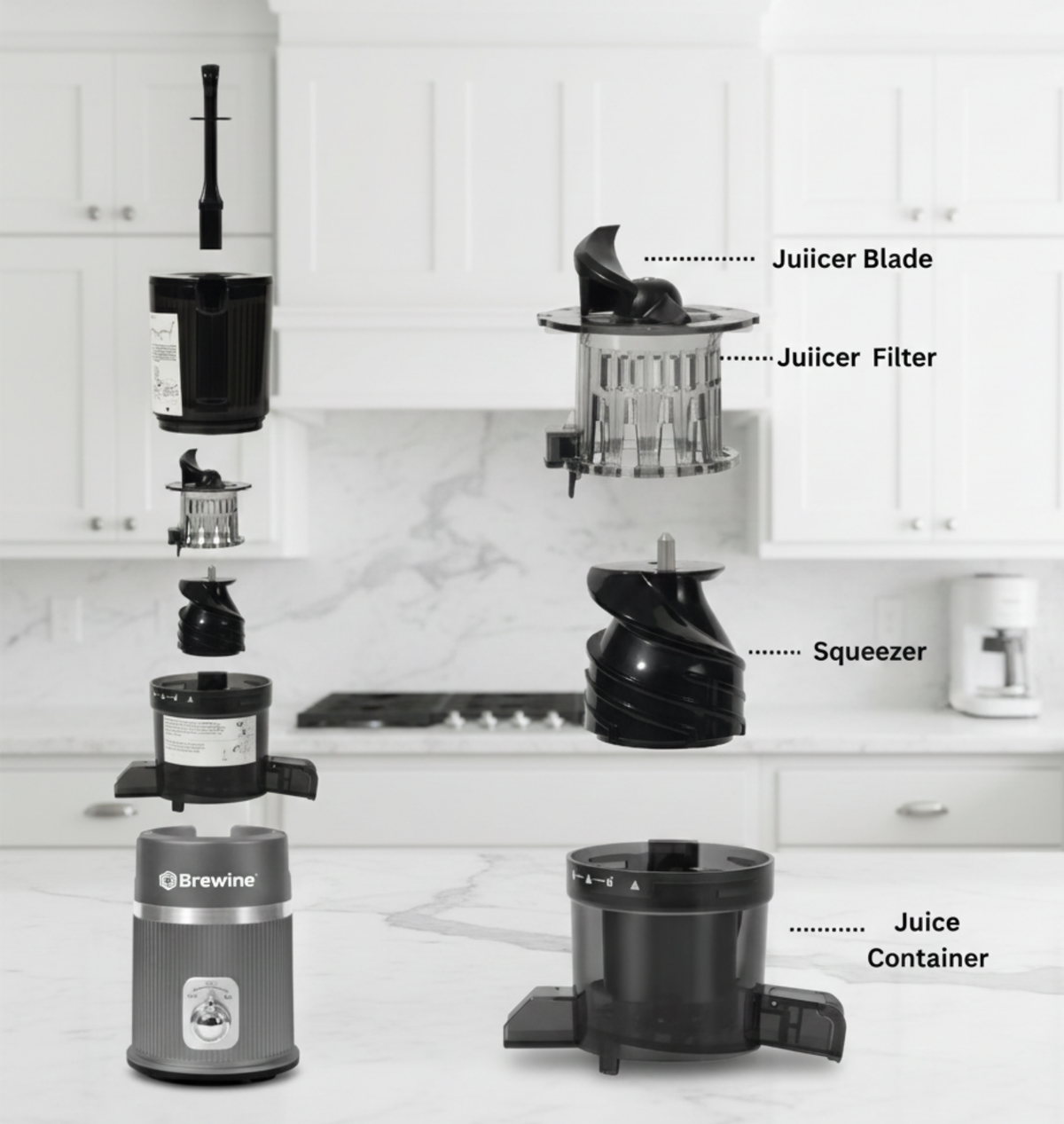 Brewine - Cold Press Slow Juicer