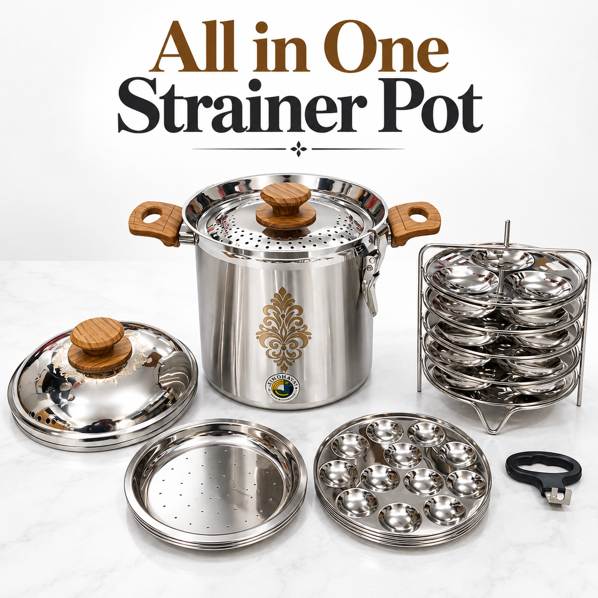 All in One Strainer Pot