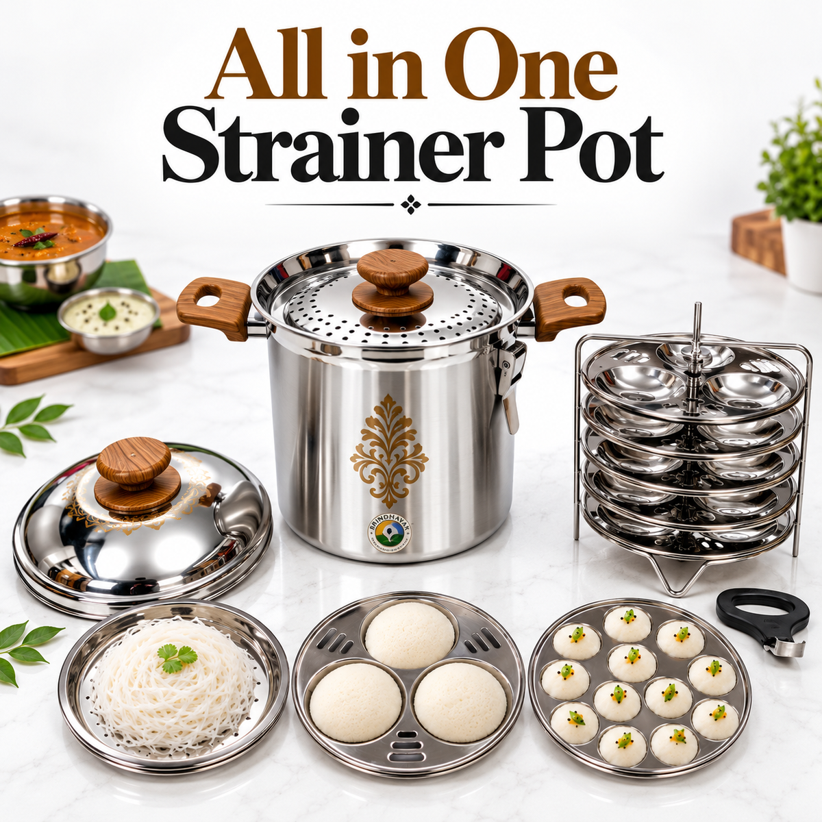 All in One Strainer Pot