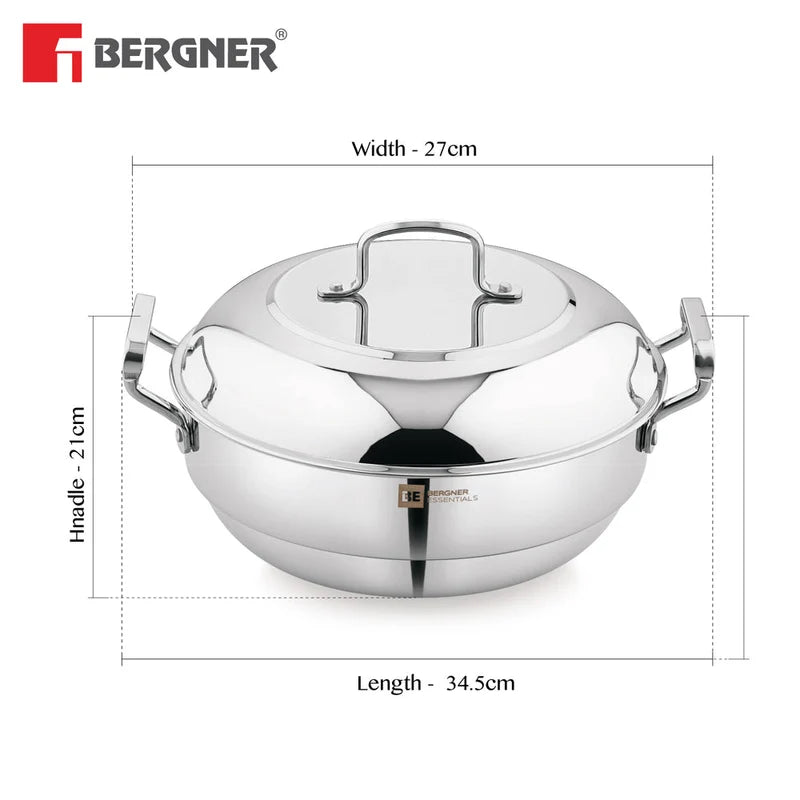 Bergner Essentials TriPly Multi-Kadai 27 cm