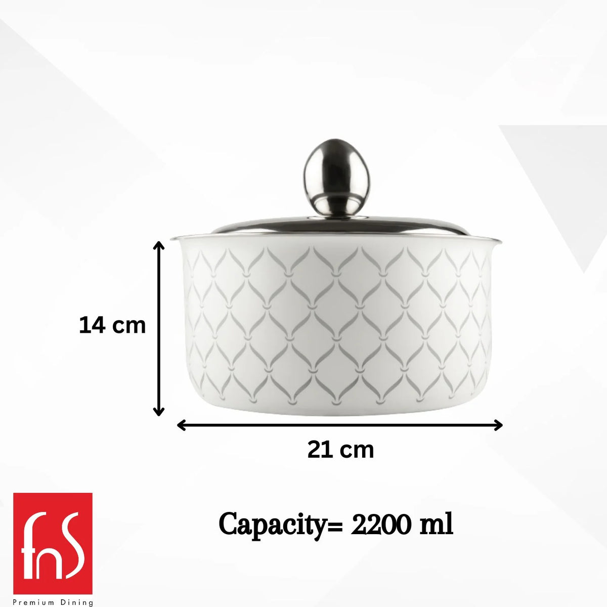 Elegant Designer Hot Box - (Pearl White Netted Design)