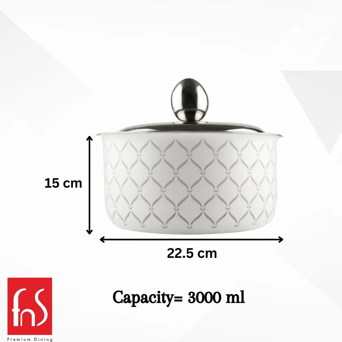 Elegant Designer Hot Box - (Pearl White Netted Design)