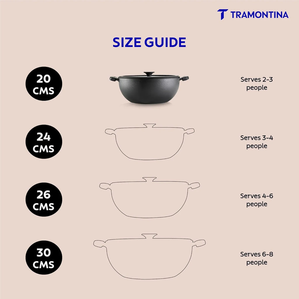 Cast Iron Deep Kadai + Glass lid