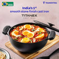 Cast Iron Deep Kadai + Glass lid