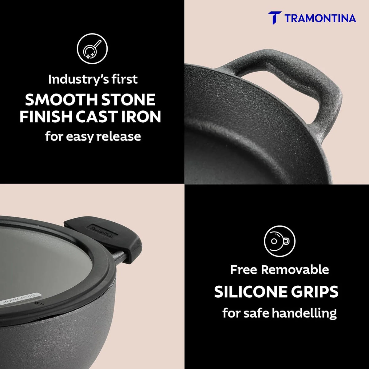 Cast Iron Deep Kadai + Glass lid