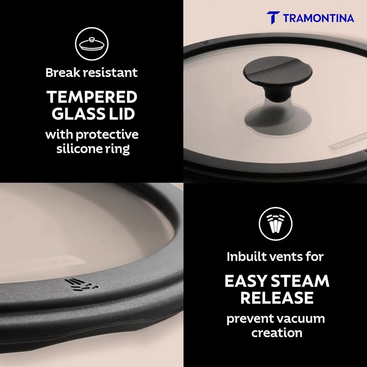 Cast Iron Deep Kadai + Glass lid